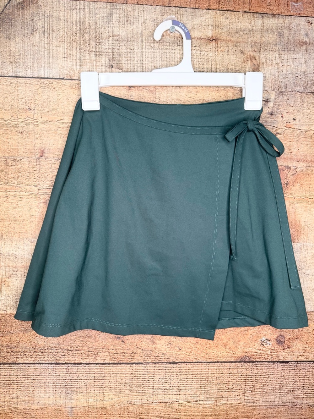 Girlfriend Collective Womens Small Dark Green Athletic Skort Wrap Sporty